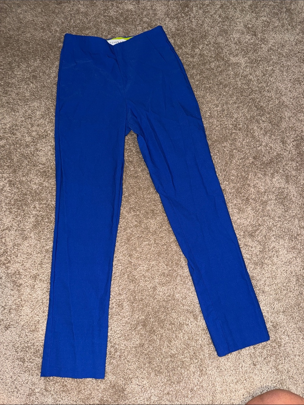 Gretchen Scott Designs Electric Blue Slim Leg Trousers - small